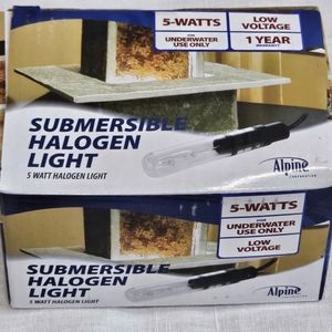 ALPINE - SUBMERSIBLE HALOGEN LIGHT -5 WATT -4 COLOR LENSES -UNDERWATER USE ONLY